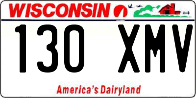 WI license plate 130XMV