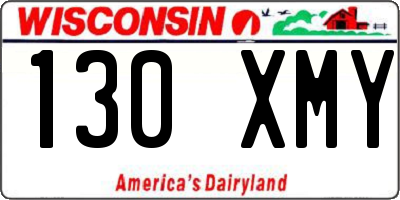 WI license plate 130XMY