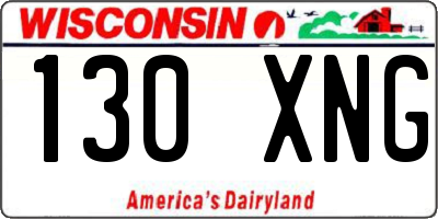 WI license plate 130XNG