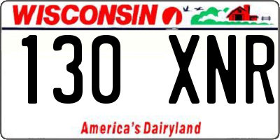 WI license plate 130XNR
