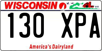 WI license plate 130XPA