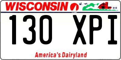 WI license plate 130XPI
