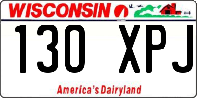 WI license plate 130XPJ