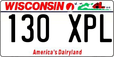 WI license plate 130XPL