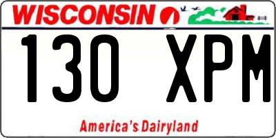 WI license plate 130XPM