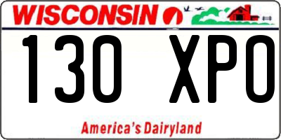 WI license plate 130XPO