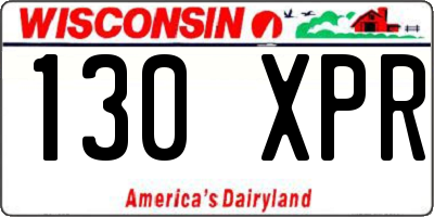 WI license plate 130XPR