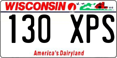 WI license plate 130XPS