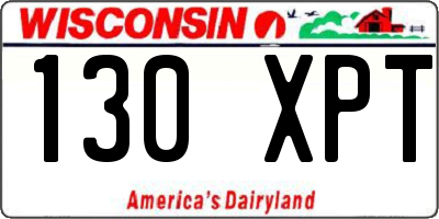 WI license plate 130XPT