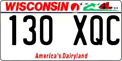 WI license plate 130XQC