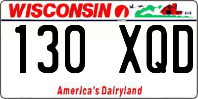 WI license plate 130XQD