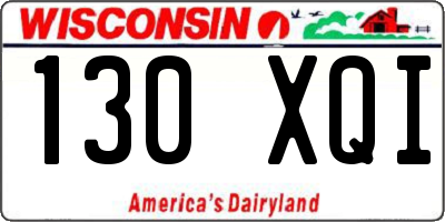 WI license plate 130XQI
