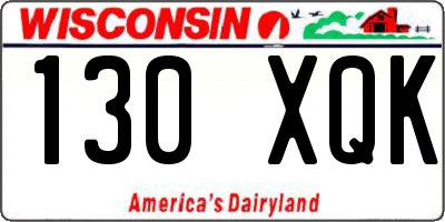 WI license plate 130XQK