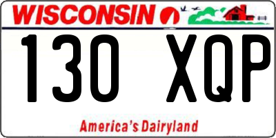 WI license plate 130XQP