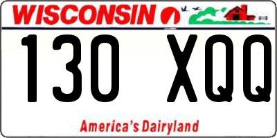 WI license plate 130XQQ