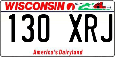 WI license plate 130XRJ
