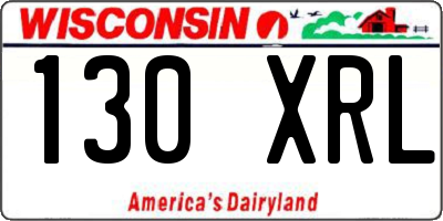 WI license plate 130XRL