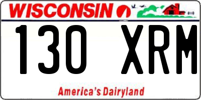 WI license plate 130XRM