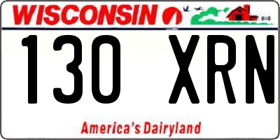 WI license plate 130XRN