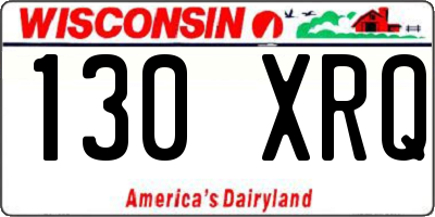 WI license plate 130XRQ
