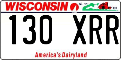 WI license plate 130XRR