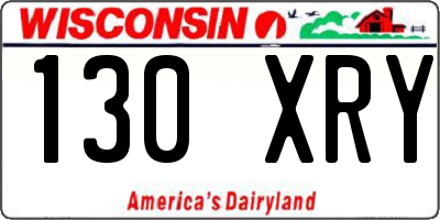 WI license plate 130XRY