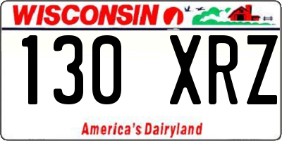 WI license plate 130XRZ