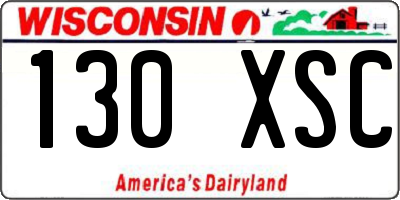 WI license plate 130XSC