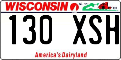 WI license plate 130XSH