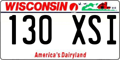 WI license plate 130XSI
