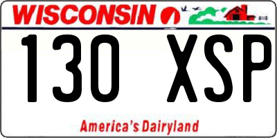 WI license plate 130XSP