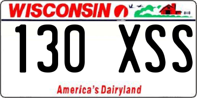 WI license plate 130XSS