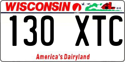 WI license plate 130XTC