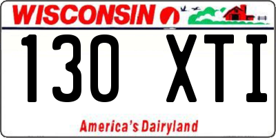 WI license plate 130XTI