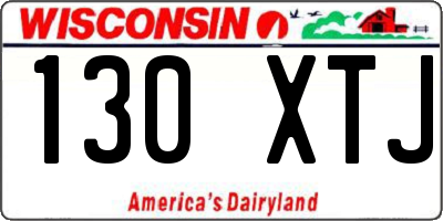 WI license plate 130XTJ