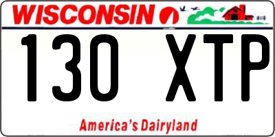 WI license plate 130XTP