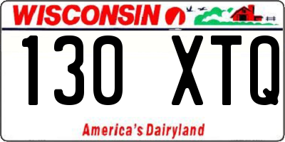 WI license plate 130XTQ