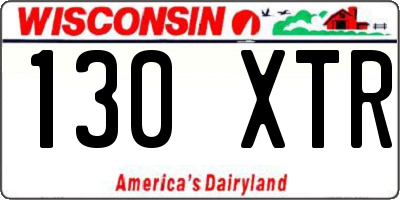 WI license plate 130XTR