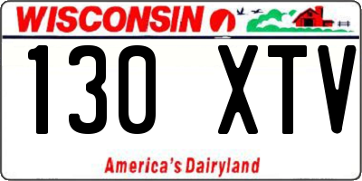 WI license plate 130XTV
