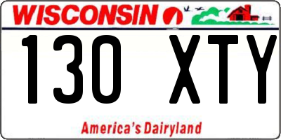 WI license plate 130XTY