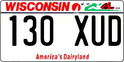 WI license plate 130XUD