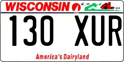 WI license plate 130XUR