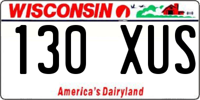 WI license plate 130XUS