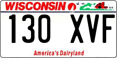 WI license plate 130XVF