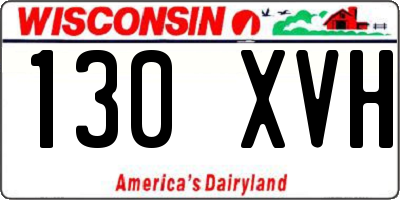 WI license plate 130XVH
