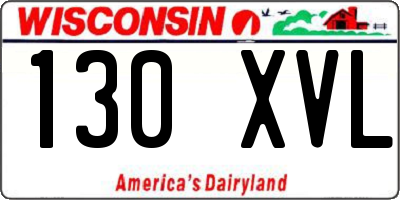 WI license plate 130XVL