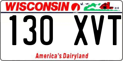WI license plate 130XVT