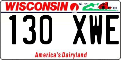 WI license plate 130XWE
