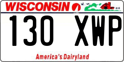 WI license plate 130XWP