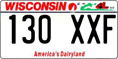 WI license plate 130XXF